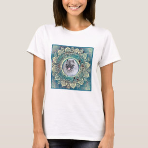 Camiseta con Kees en mandala azul