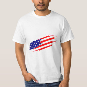 Camiseta con la bandera estadounidense de la bande