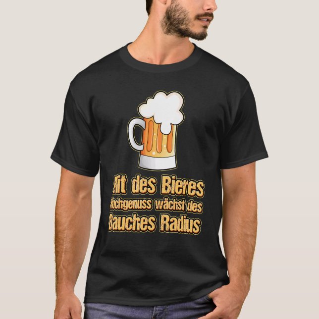 Camiseta Con La Cerveza El Gran Placer Aumenta El Radi Del  (Anverso)