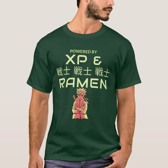 Camiseta Con la energía de XP y Ramen (Anverso)