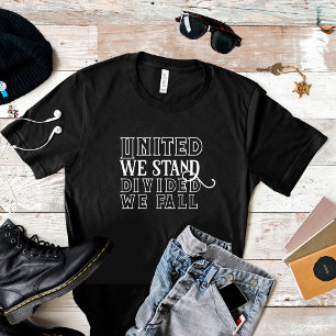 Camiseta con la frase motivacional en blanco Unido