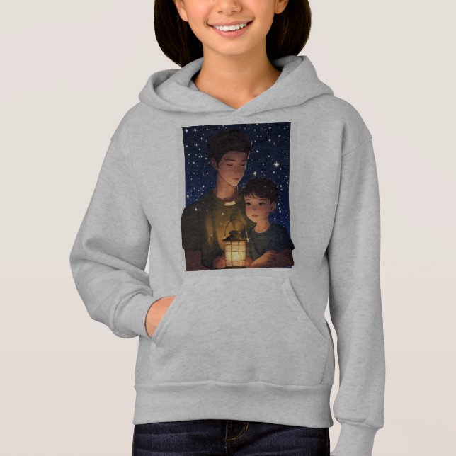 Camiseta con la imagen de una niña chica y su madr (Anverso)