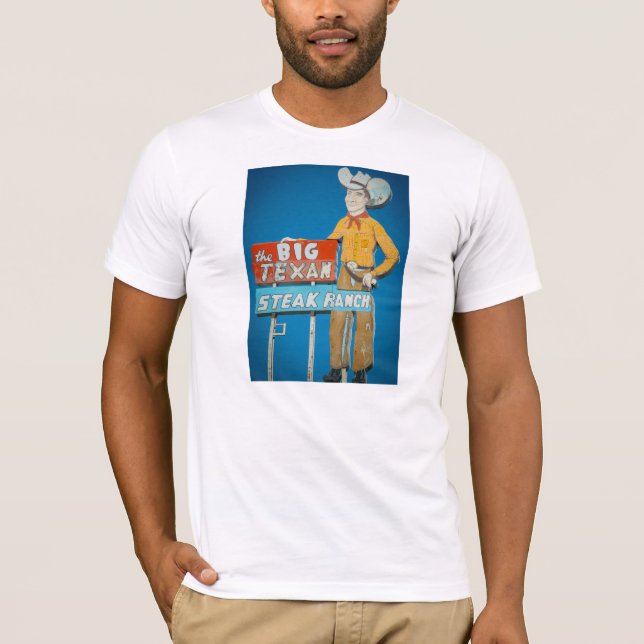 camiseta con la señal de neón grande del Texan (Anverso)