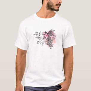 Camiseta Con las alas valientes vuela la fe cristiana Jesús