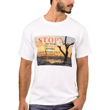Camiseta con lema anti guerra