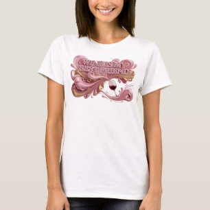 Camiseta con lema Artistic Pink WINE IS MY BEST FR