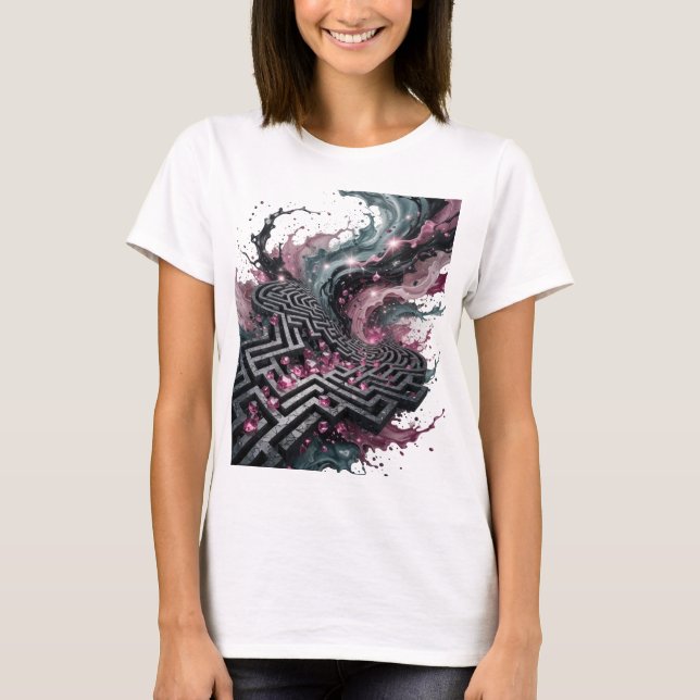 Camiseta con lema LABERINTO QUE VUELA LA MENTE de  (Anverso)