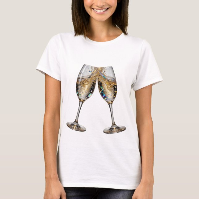 Camiseta con lema Statement Silver CHEERS TO GOOD  (Anverso)