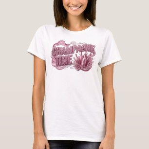 Camiseta con lema TIEMPO DE CHAMPÁN Rosa Impactant