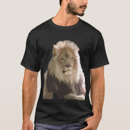 Camiseta con león en un alce majestuoso natural