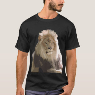 Camiseta con león en un alce majestuoso natural