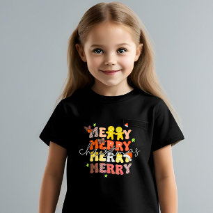 Camiseta con Letra "Alegre" y Hombre de Jengibre