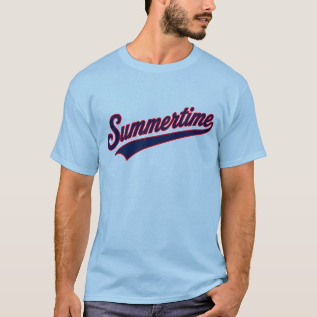 Camiseta con Letra Retro de Verano (Anverso)
