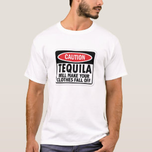 Camiseta con letrero de advertencia de Tequila Vin