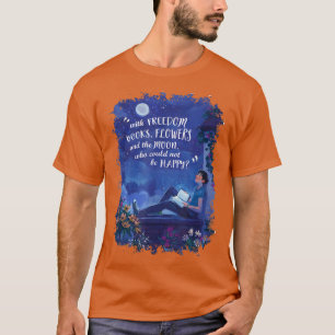 Camiseta Con Libros de Libertad Flores y el amante del libr