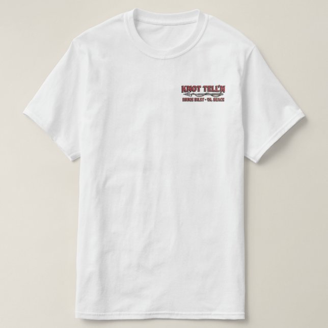 Camiseta con logo de arte de pez aguja blanco (Diseño del anverso)
