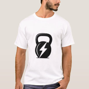 Camiseta con Logo de Fitness de Pesa Rusa Abstract