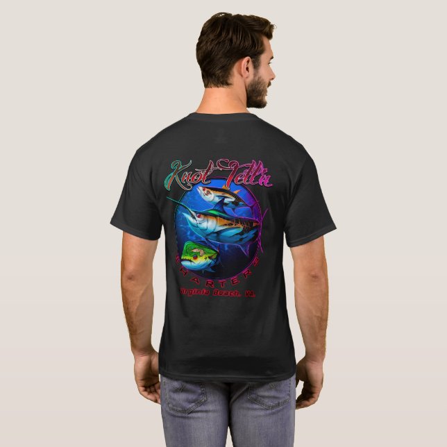 Camiseta con logo de Rip Art de Charters Knot Tell (Reverso completo)