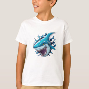 Camiseta con logo de tiburón
