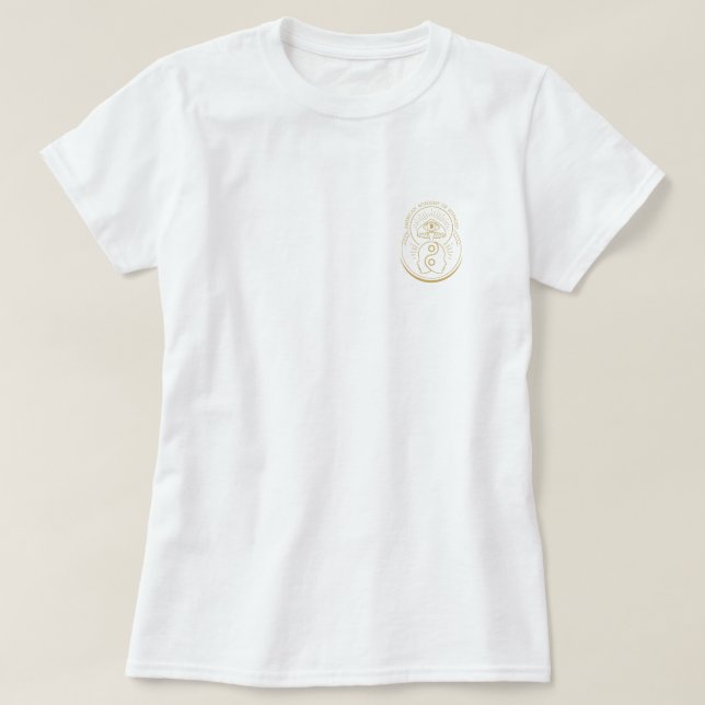 Camiseta con logo dorado (Diseño del anverso)