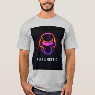 Camiseta con logo Futurista premium para tu marca 