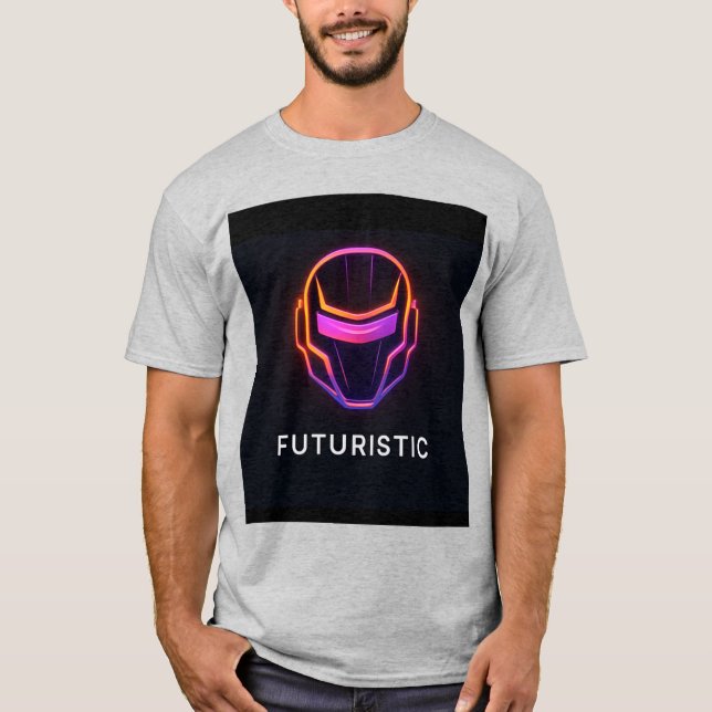 Camiseta con logo Futurista premium para tu marca  (Anverso)