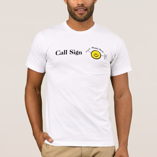 Camiseta con logo más pequeño de Ham Feliz Amarill (Anverso)