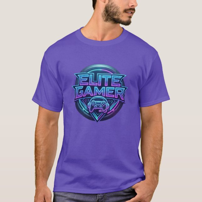 Camiseta con logo neon de jugador elite (Anverso)