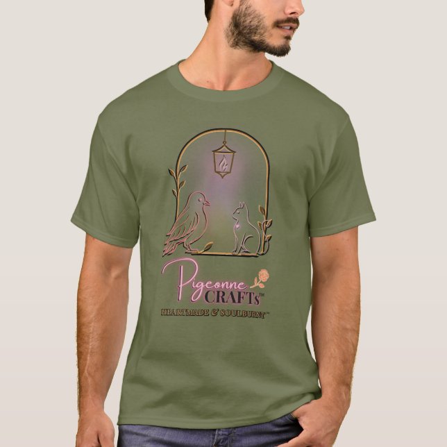 Camiseta con logotipo completo de Pigeonne Crafts (Anverso)