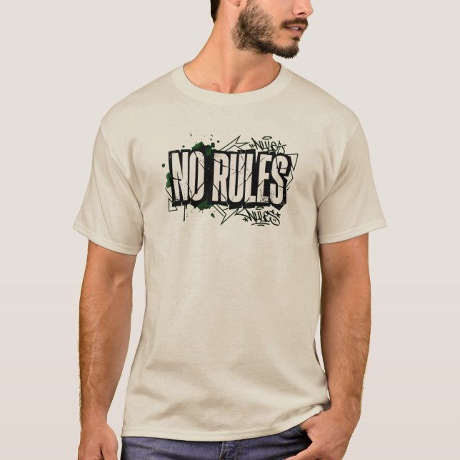 Camiseta con logotipo de actitud audaz sin reglas (Anverso)
