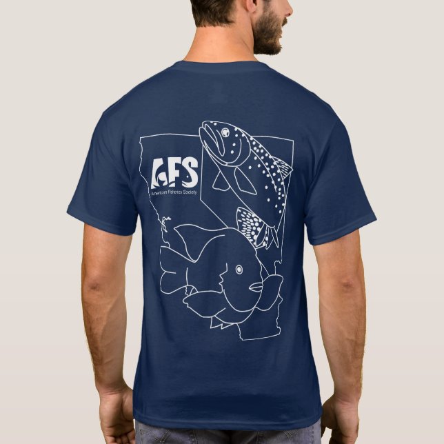 Camiseta con logotipo de AFS White Comic Sans (Reverso)