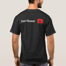 Camiseta con logotipo de canal negro de YouTube - 