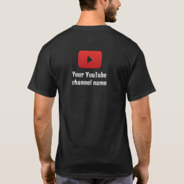 Camiseta con logotipo de canal negro de YouTube - 