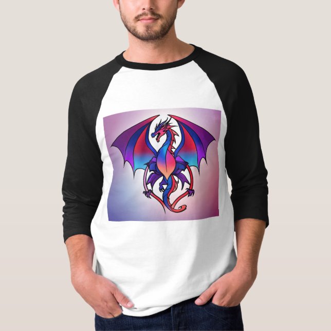 Camiseta con logotipo de dragón simétrico minimali (Anverso)