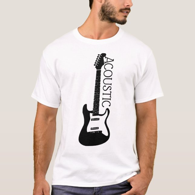 Camiseta con logotipo de guitarra acústica (Anverso)