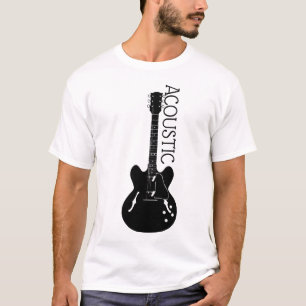 Camiseta con logotipo de guitarra acústica