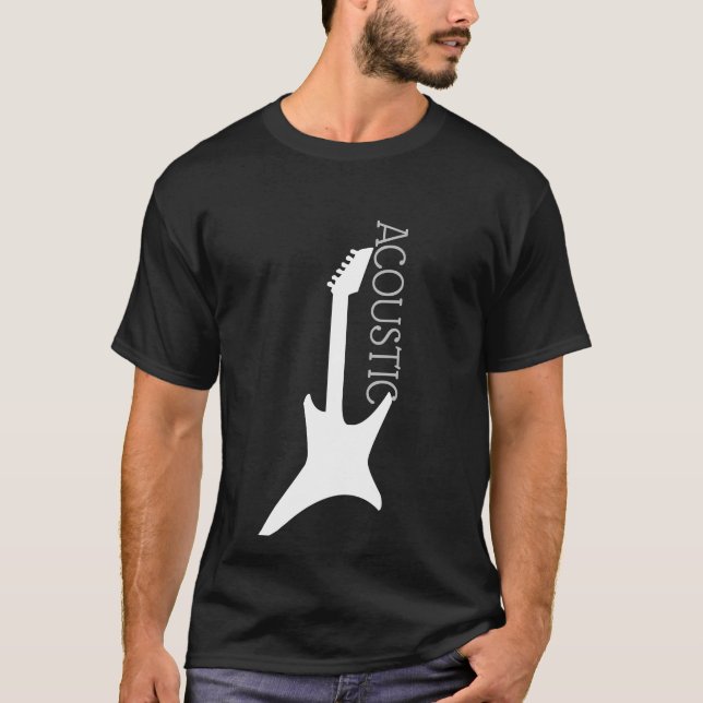 Camiseta con logotipo de guitarra acústica (Anverso)