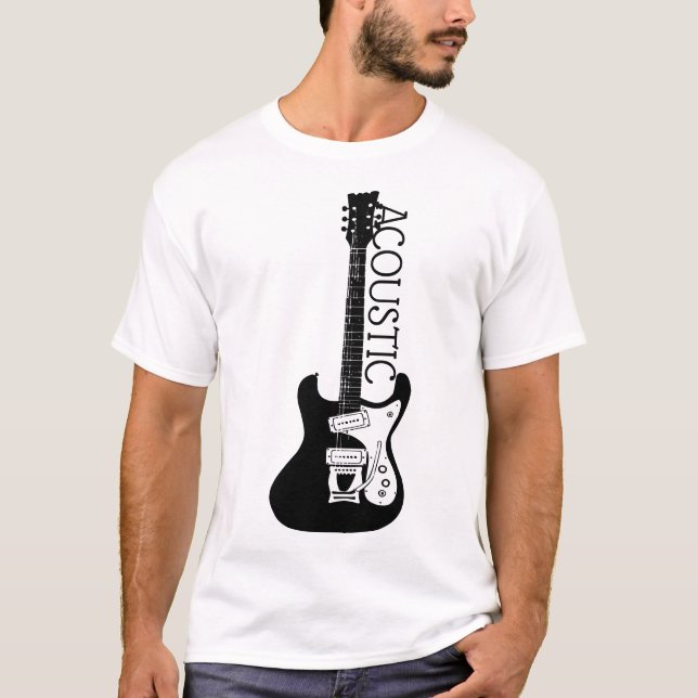 Camiseta con logotipo de guitarra acústica (Anverso)