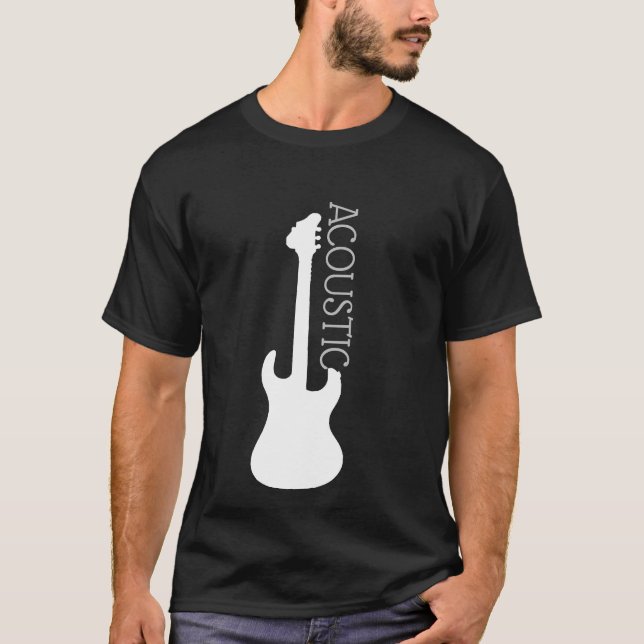 Camiseta con logotipo de guitarra acústica (Anverso)