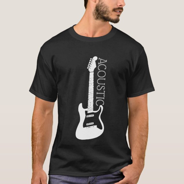Camiseta con logotipo de guitarra acústica (Anverso)