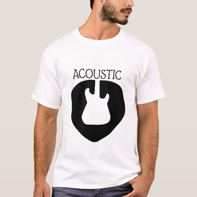 Camiseta con logotipo de guitarra acústica (Anverso)