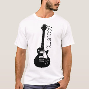 Camiseta con logotipo de guitarra acústica