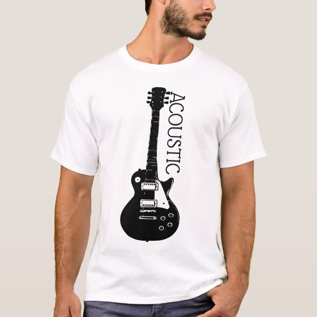 Camiseta con logotipo de guitarra acústica (Anverso)