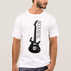 Camiseta con logotipo de guitarra acústica