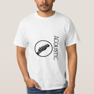 Camiseta con logotipo de guitarra acústica