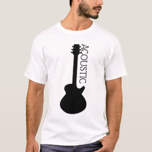 Camiseta con logotipo de guitarra acústica