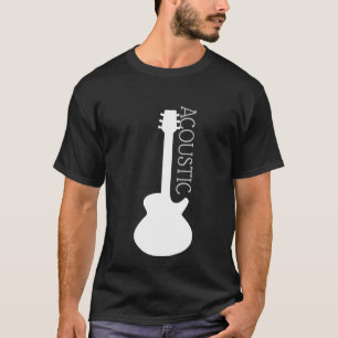 Camiseta con logotipo de guitarra acústica