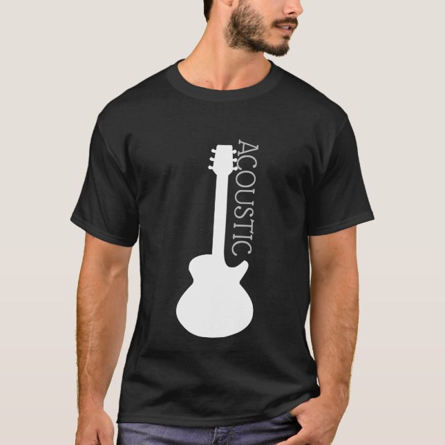 Camiseta con logotipo de guitarra acústica (Anverso)
