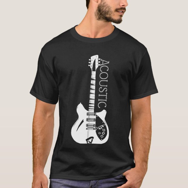 Camiseta con logotipo de guitarra acústica (Anverso)