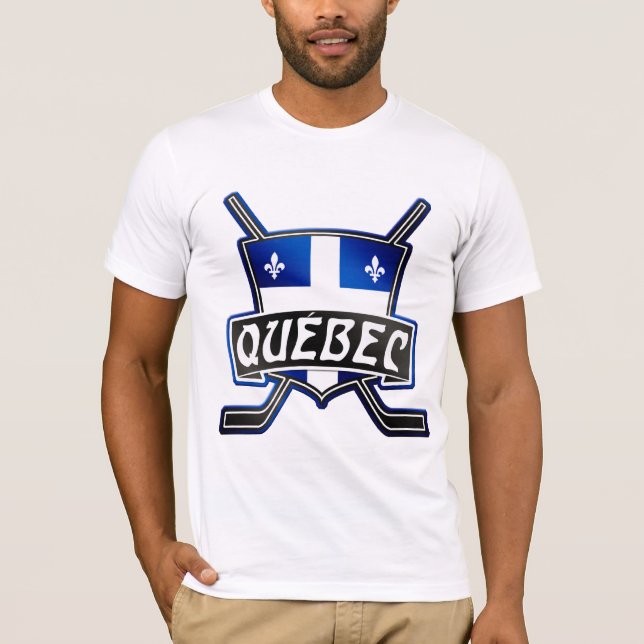 Camiseta con logotipo de hockey de Quebec con nomb (Anverso)